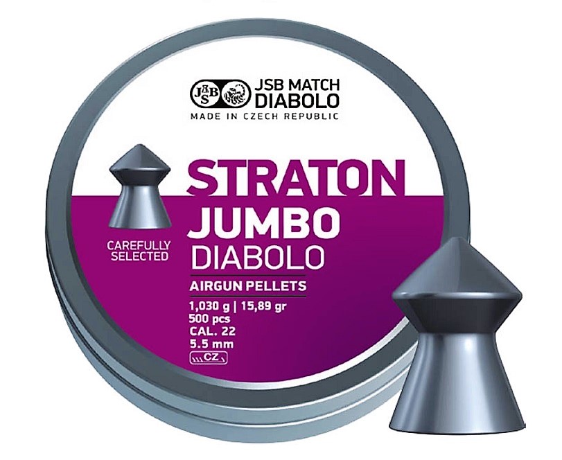 JSB Straton Jumbo 5.50mm Airgun Pellets tin of 500